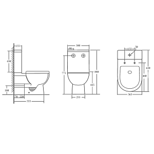 Chicago toilet technical drawing