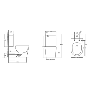 Denver toilet technical drawing