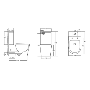 Junior toilet technical drawing