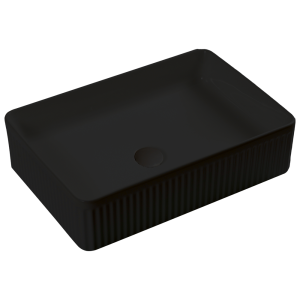 BA920MB — Above Counter Basin (Grooved) in Matt Black