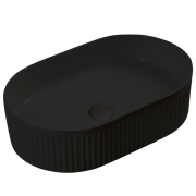 BA930MB — Above Counter Basin (Grooved) in Matt Black