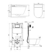 smart toilet technical drawing